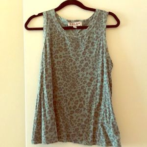 Dolan split back leopard print top